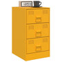 Voir la diapositive 3 : VIDAXL Tables de chevet 2 pcs jaune moutarde 34,5x39x62 cm acier