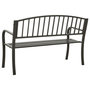Voir la diapositive 4 : VIDAXL Banc de jardin 125 cm acier gris