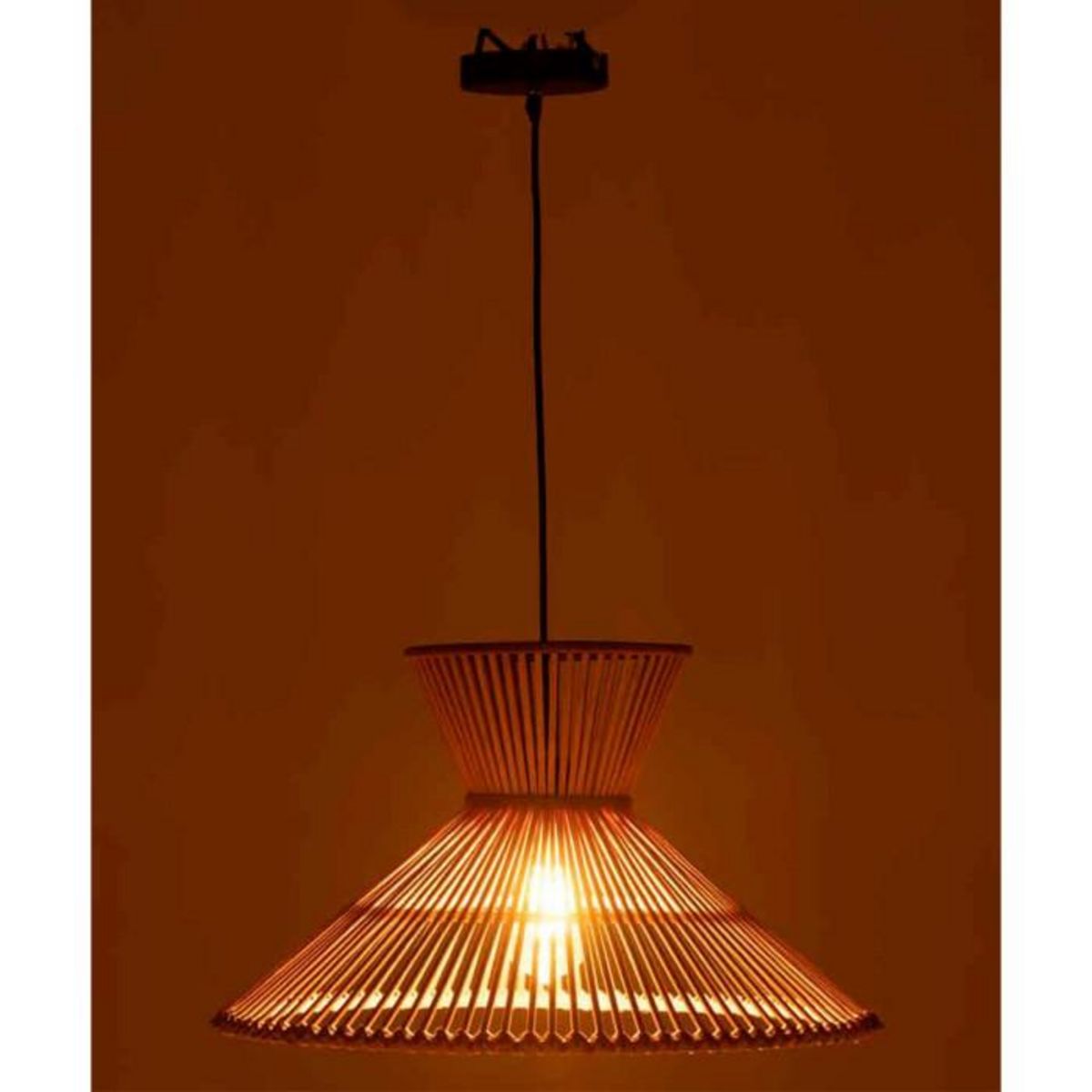 Paris Prix Lampe Suspension en Bambou  Midano  53cm Naturel