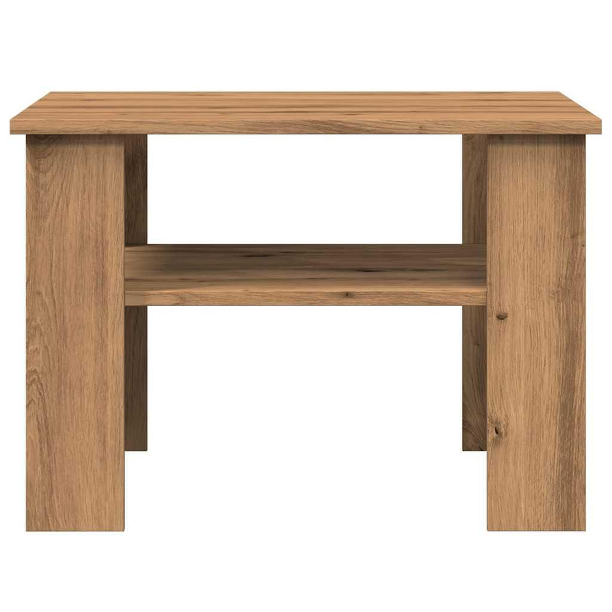 Voir la diapositive 4 : VIDAXL Table basse chene artisanal 60x60x42cm bois d'ingenierie