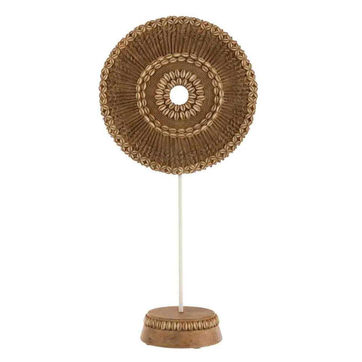 Paris Prix Cercle Déco sur Pied  Joan  49cm Marron & Blanc