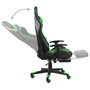 Voir la diapositive 5 : VIDAXL Chaise de jeu pivotante avec repose-pied Vert PVC