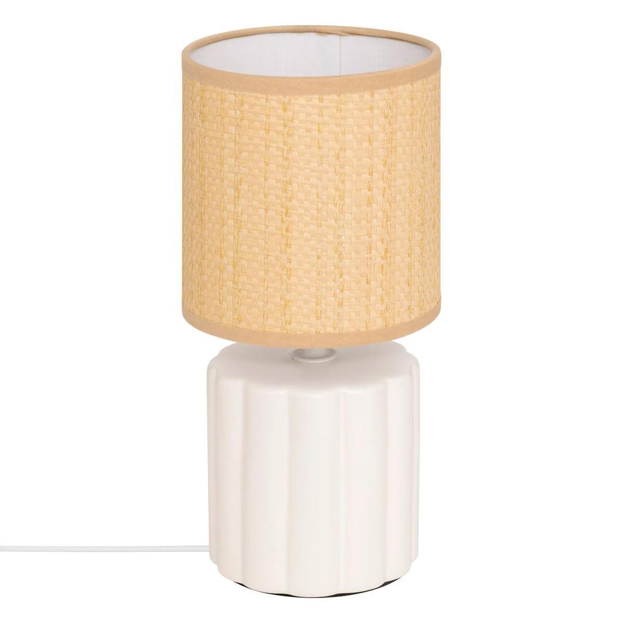 ATMOSPHERA Lampe à poser en céramique  tylia  26cm blanc