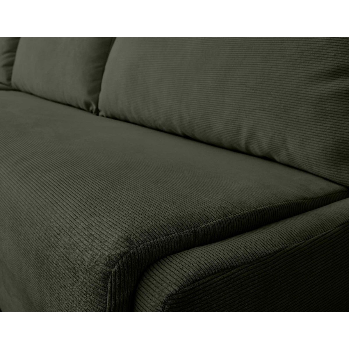 LISA DESIGN Palmira - canapé d'angle gauche - 4 places - convertible couchage quotidien - matelas 14 cm - en velours côtelé