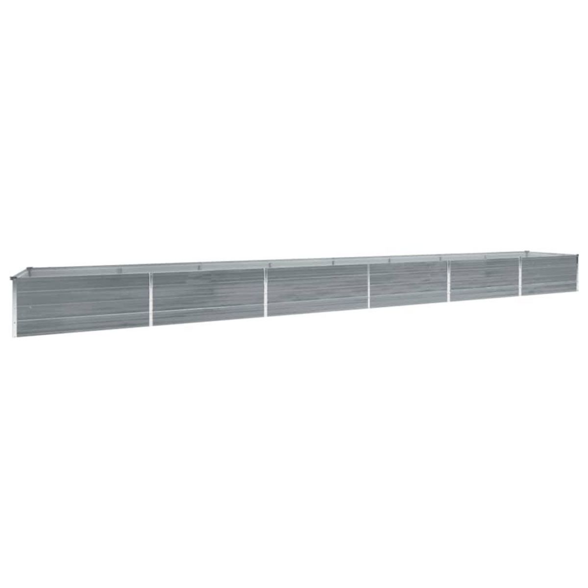 VIDAXL Lit sureleve de jardin Acier galvanise 600x80x45 cm Gris