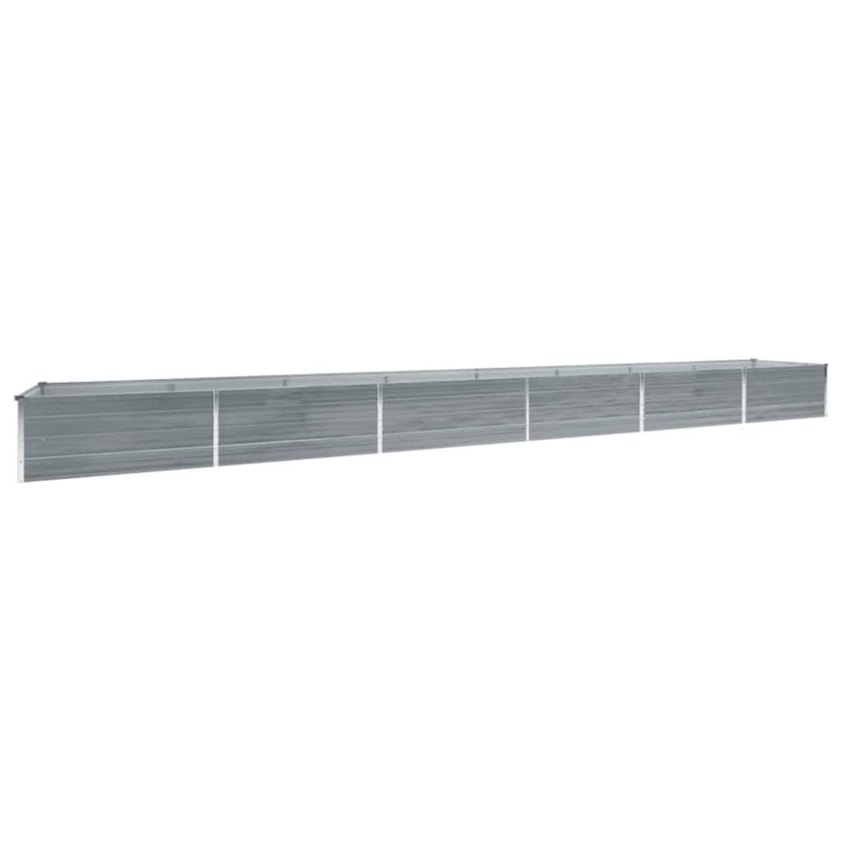 VIDAXL Lit sureleve de jardin Acier galvanise 600x80x45 cm Gris
