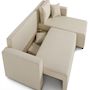 Voir la diapositive 3 : BEST MOBILIER Regala - canapé d'angle réversible - 4 places - convertible avec coffre - en tissu