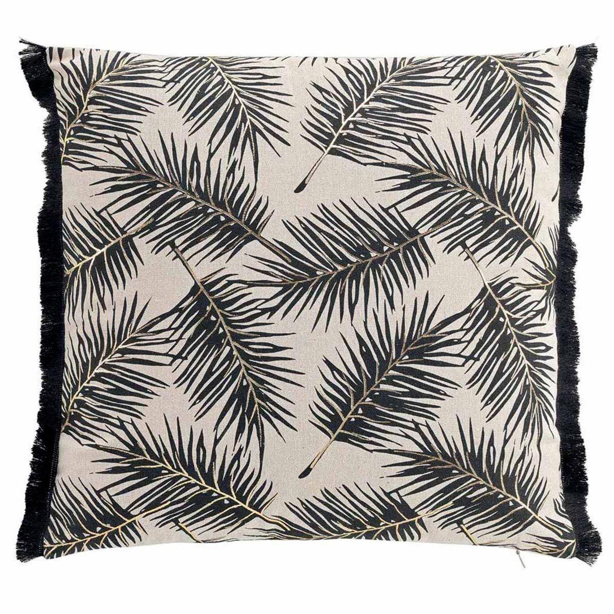 Voir la diapositive 1 : Douceur d'Intérieur Coussin déco à franges  azeris  45x45cm ivoire
