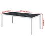 Voir la diapositive 4 : VIDAXL Table de jardin 190x90x74 cm Noir Acier