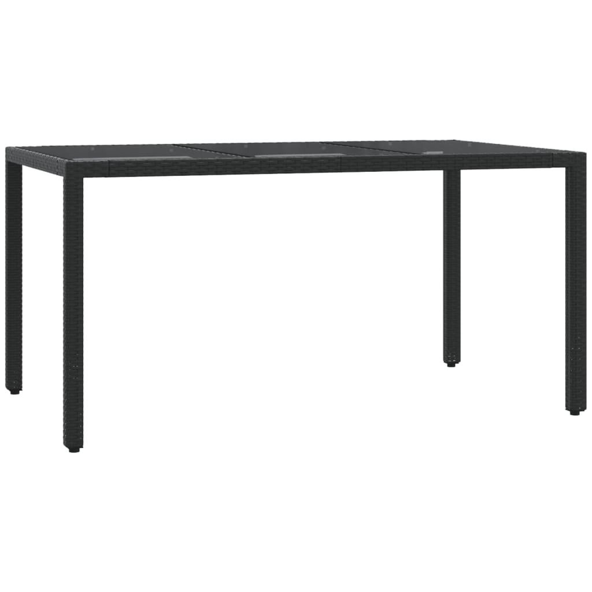 Voir la diapositive 4 : VIDAXL Ensemble a manger de jardin coussins 7pcs Noir Resine tressee