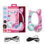 Voir la diapositive 3 : Lexibook Casque Barbie sans fil rechargeable lumineux avec oreilles de chat