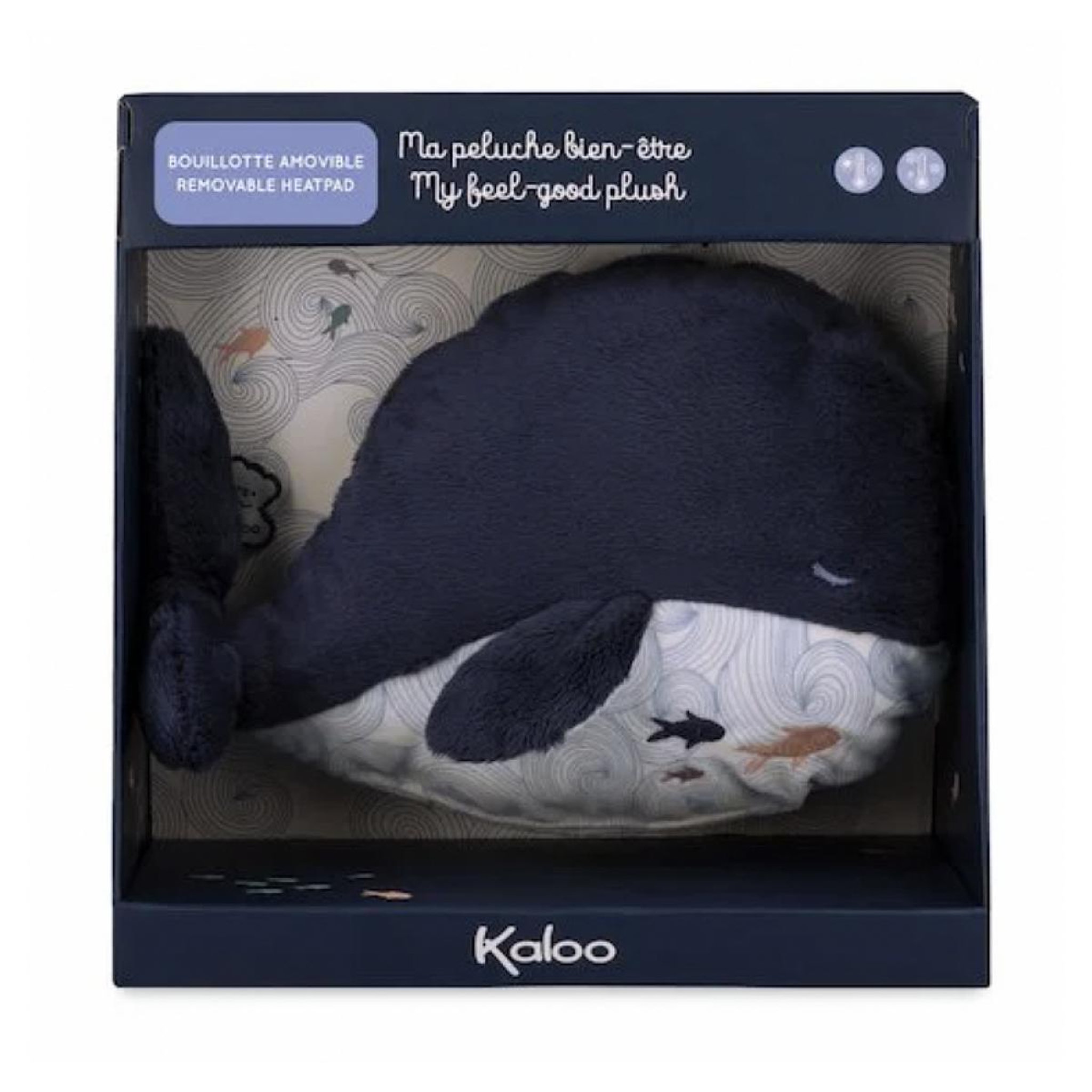 Voir la diapositive 2 : Kaloo Peluche bien etre baleine pour tout petit