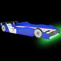 Voir la diapositive 3 : VIDAXL Lit voiture de course pour enfants avec LED 90 x 200 cm Bleu