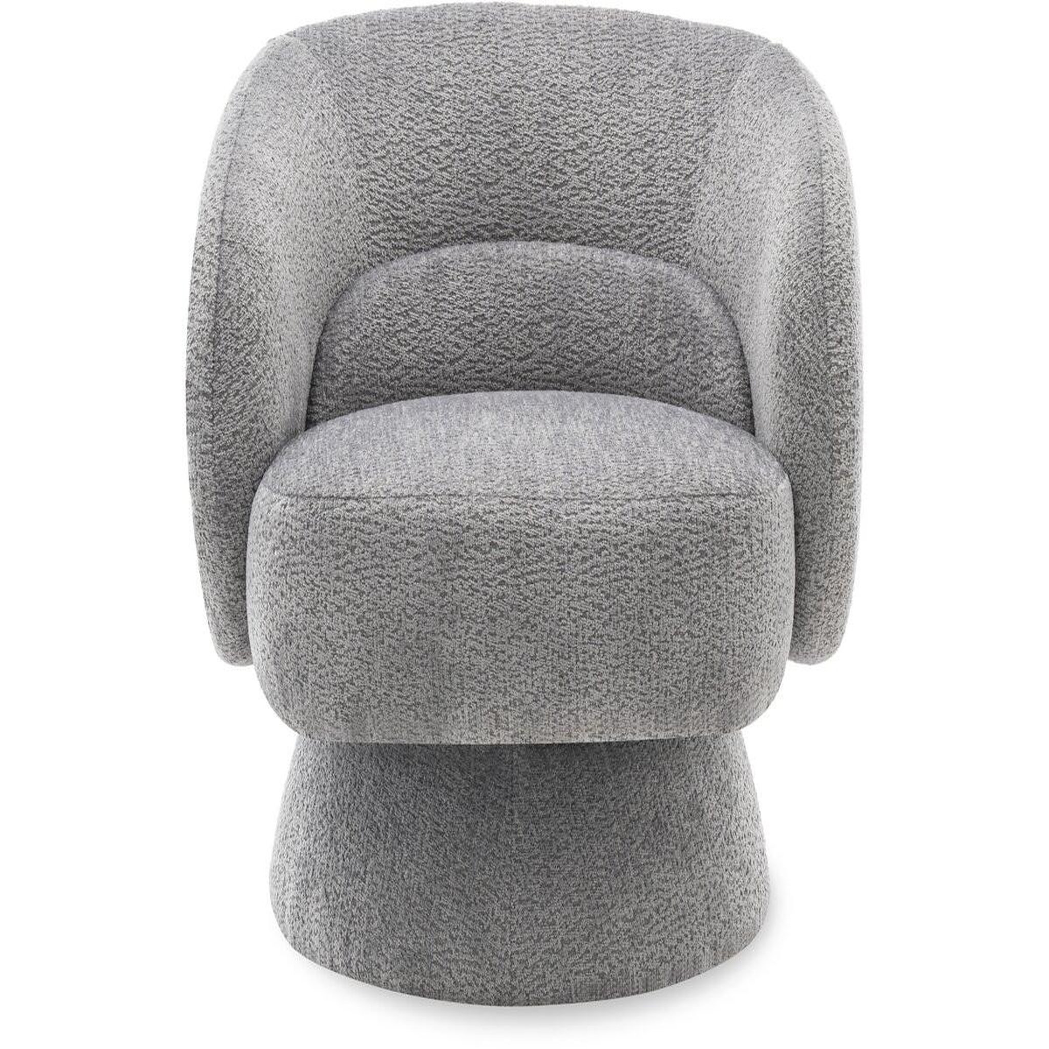 Voir la diapositive 4 : Habitat et Jardin Fauteuil pivotant en tissu bouclette  franklin  - 74 x 75 x 75 cm - gris