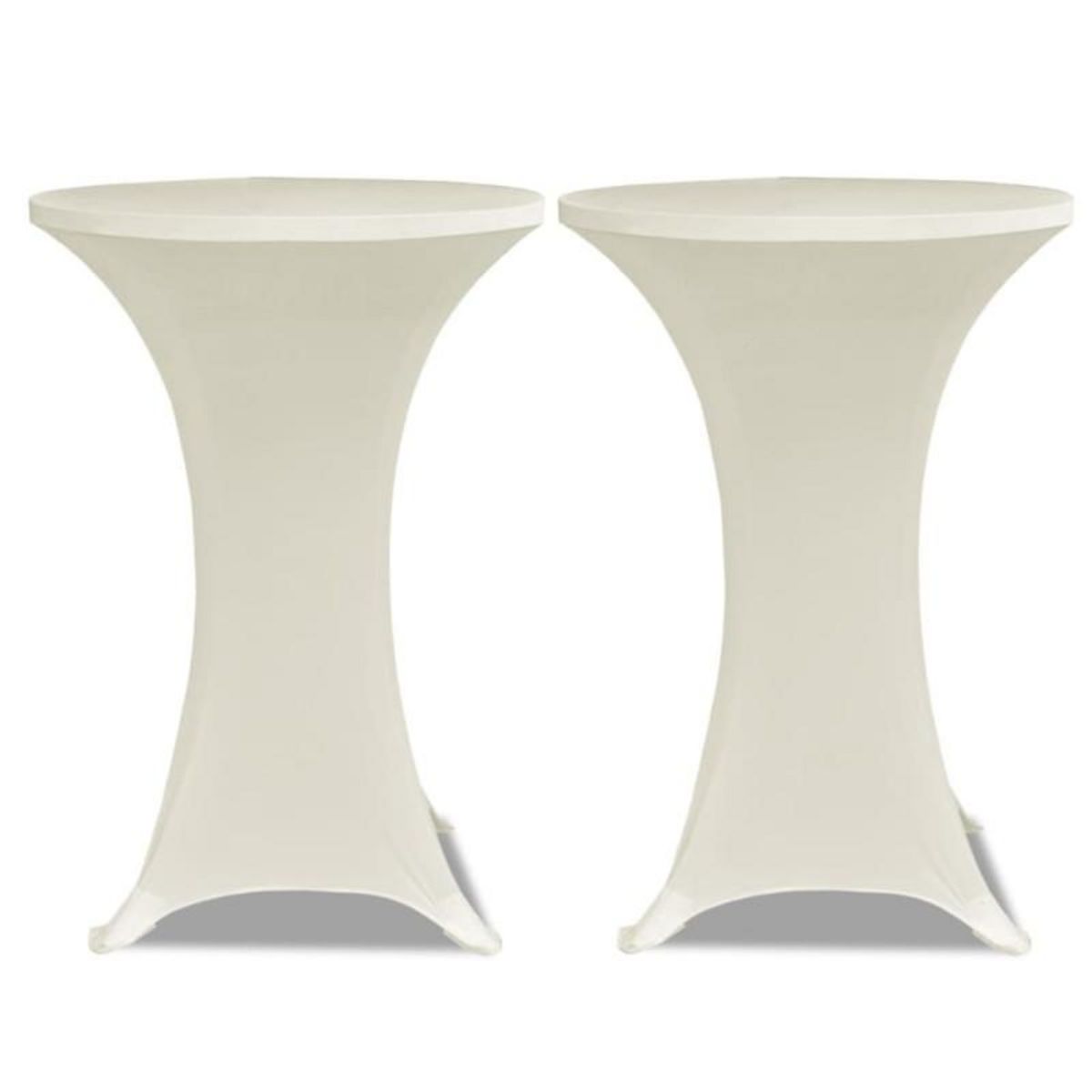 VIDAXL Housses élastiques de table Ø 70 cm Crème 4 pcs