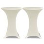 Voir la diapositive 3 : VIDAXL Housses élastiques de table Ø 70 cm Crème 4 pcs