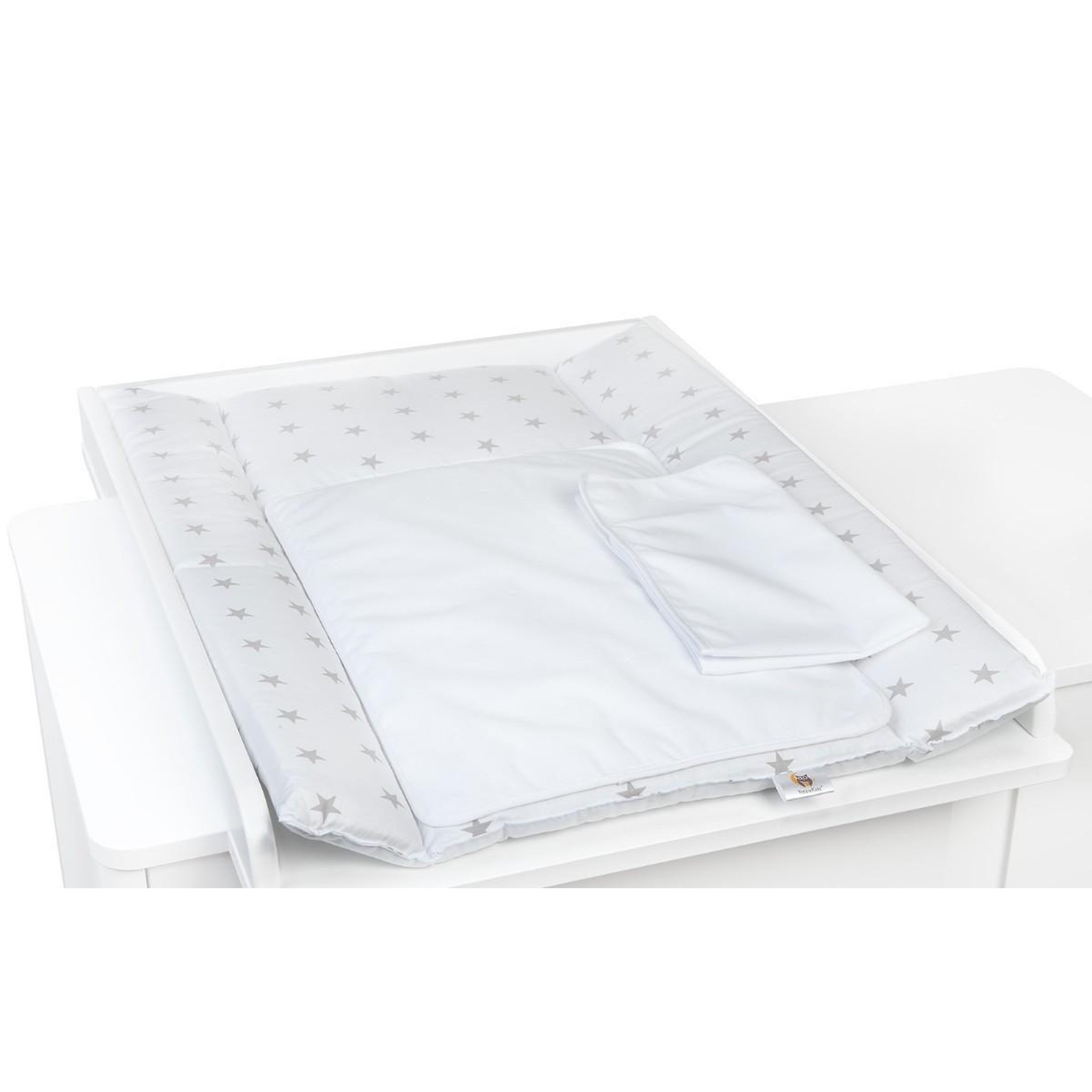 Voir la diapositive 2 : YAPPY KIDS Yappy NordWhite - Matelas à langer 73x55 cm et 2 draps
