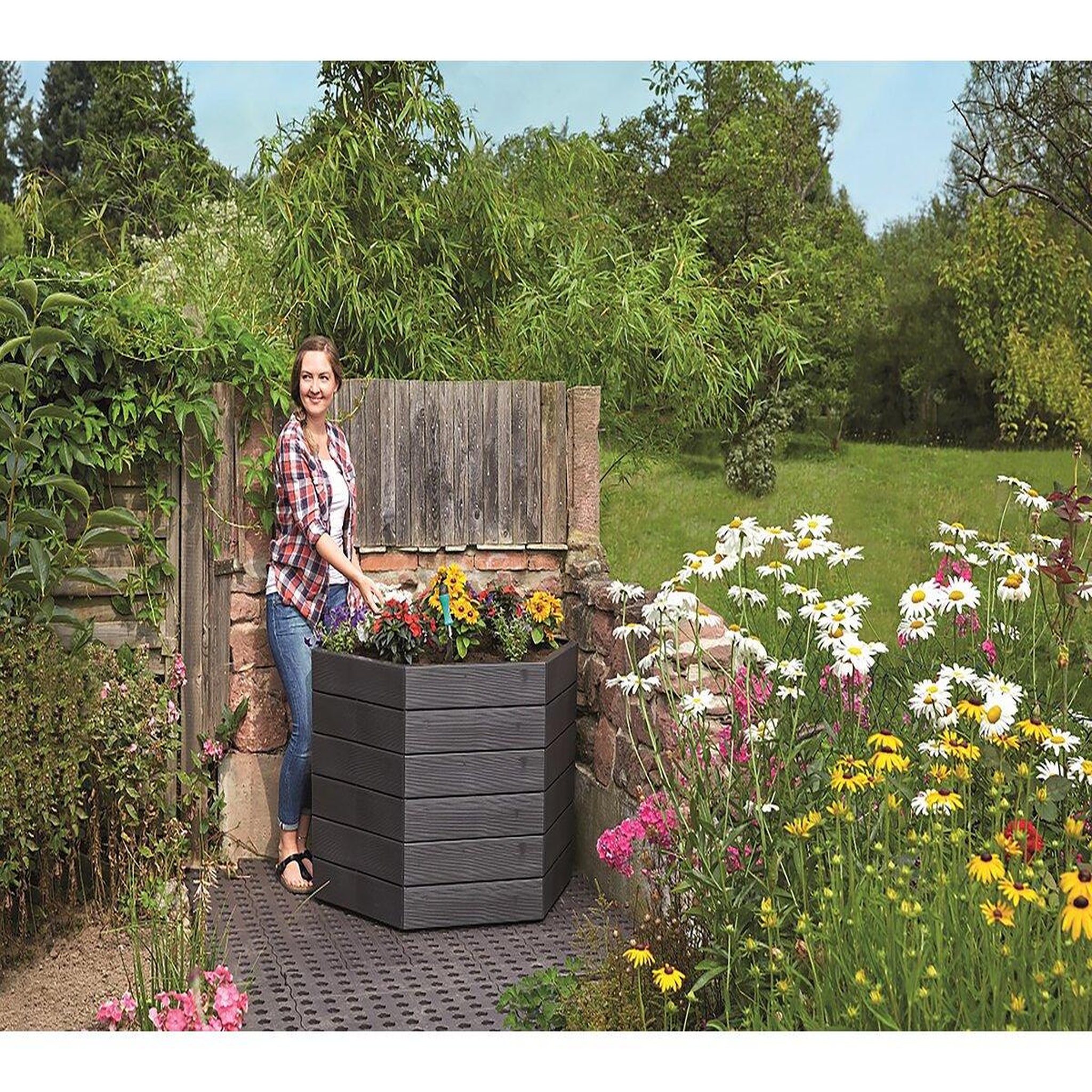 Habitat et Jardin Kit de 2 carrés potagers  Ergo  - 110 x 25 cm