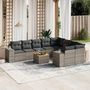 Voir la diapositive 1 : VIDAXL Salon de jardin avec coussins 10 pcs gris resine tressee