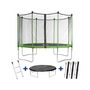 Voir la diapositive 1 : Habitat et Jardin Trampoline Yoopi 2 LUXE - Ø 3.65 m - Avec filet + échelle + couverture + kit d'ancrage