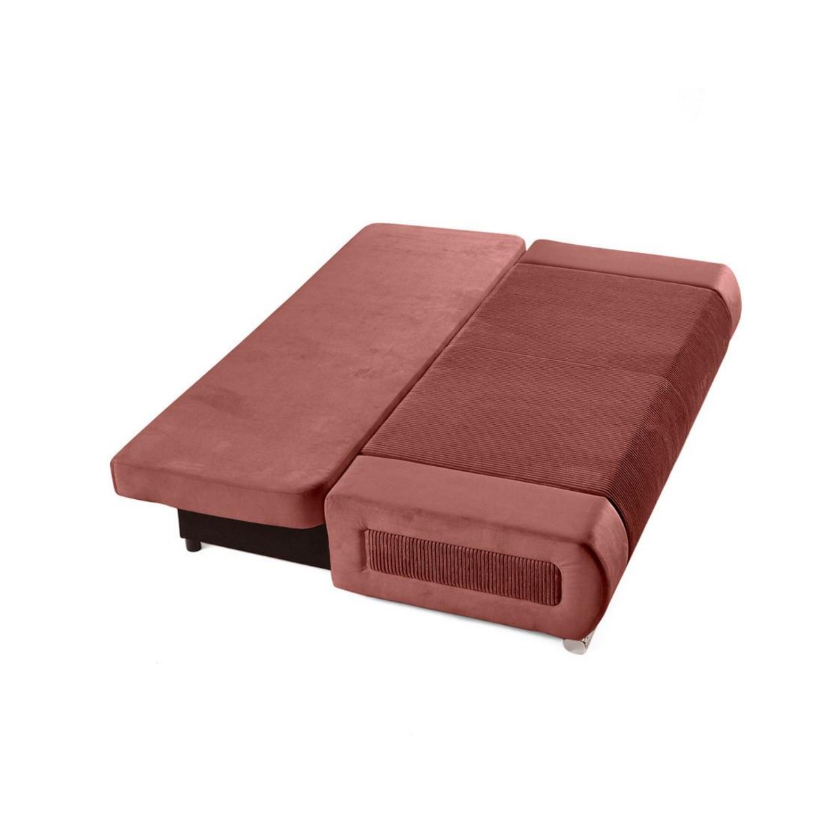 BEST MOBILIER Elio - canapé 3 places convertible - avec coffre - en velours et velours côtelé