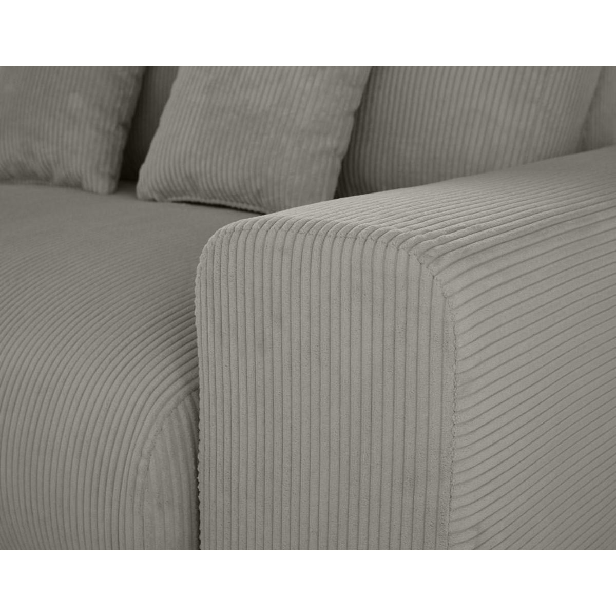 LISA DESIGN Garance - module d'assise 3 places avec accoudoir droit - en velours côtelé