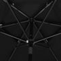 Voir la diapositive 5 : VIDAXL Parasol de jardin a 3 niveaux avec mat en aluminium noir 2,5 m