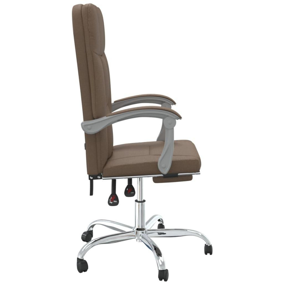 VIDAXL Fauteuil inclinable de bureau Marron Tissu