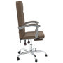 Voir la diapositive 4 : VIDAXL Fauteuil inclinable de bureau Marron Tissu