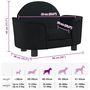Voir la diapositive 6 : VIDAXL Lit pour chien noir 66x40x45 cm velours