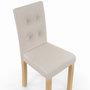 Voir la diapositive 6 : ID MARKET Lot de 6 chaises POLGA capitonnées mix color gris, terracotta et beige