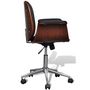 Voir la diapositive 4 : VIDAXL Chaise pivotante Bois courbe et similicuir