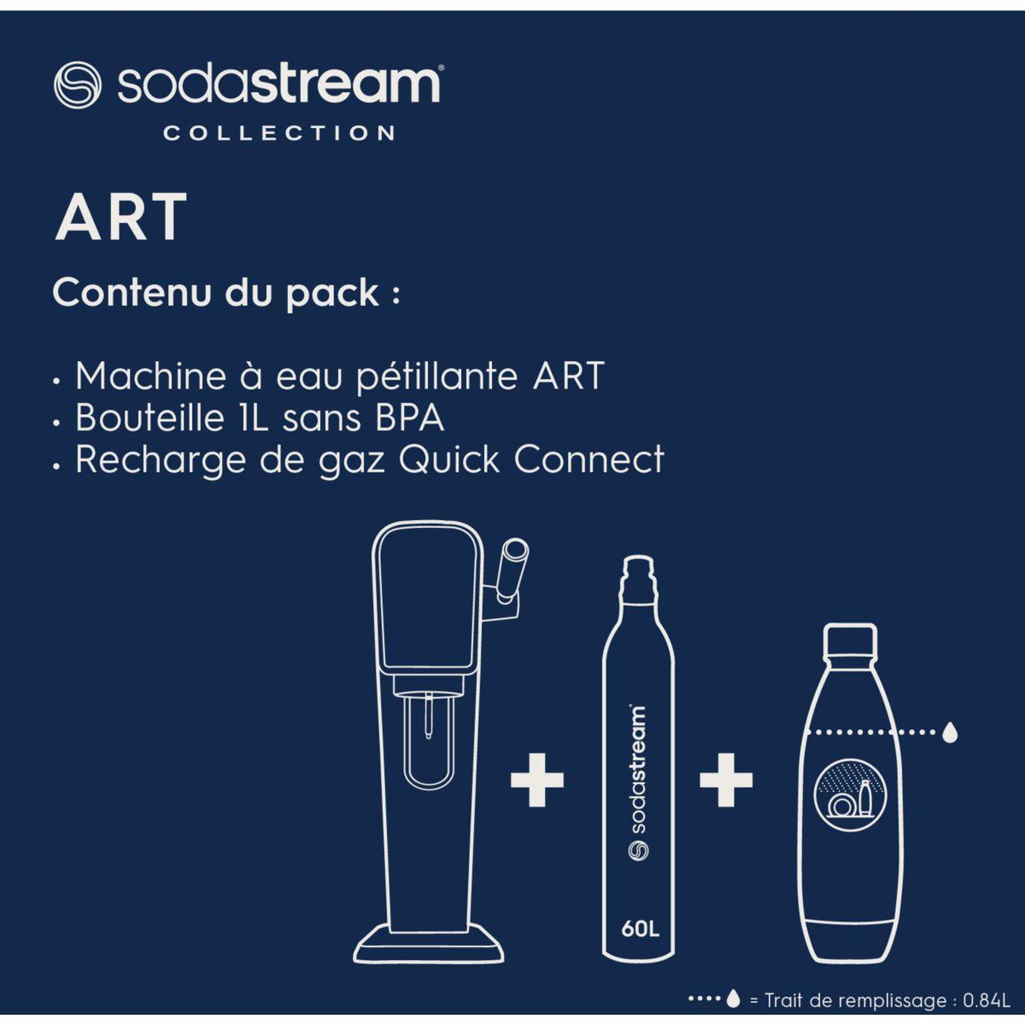 Voir la diapositive 4 : SODASTREAM Machine à soda ART Bleu Pastel
