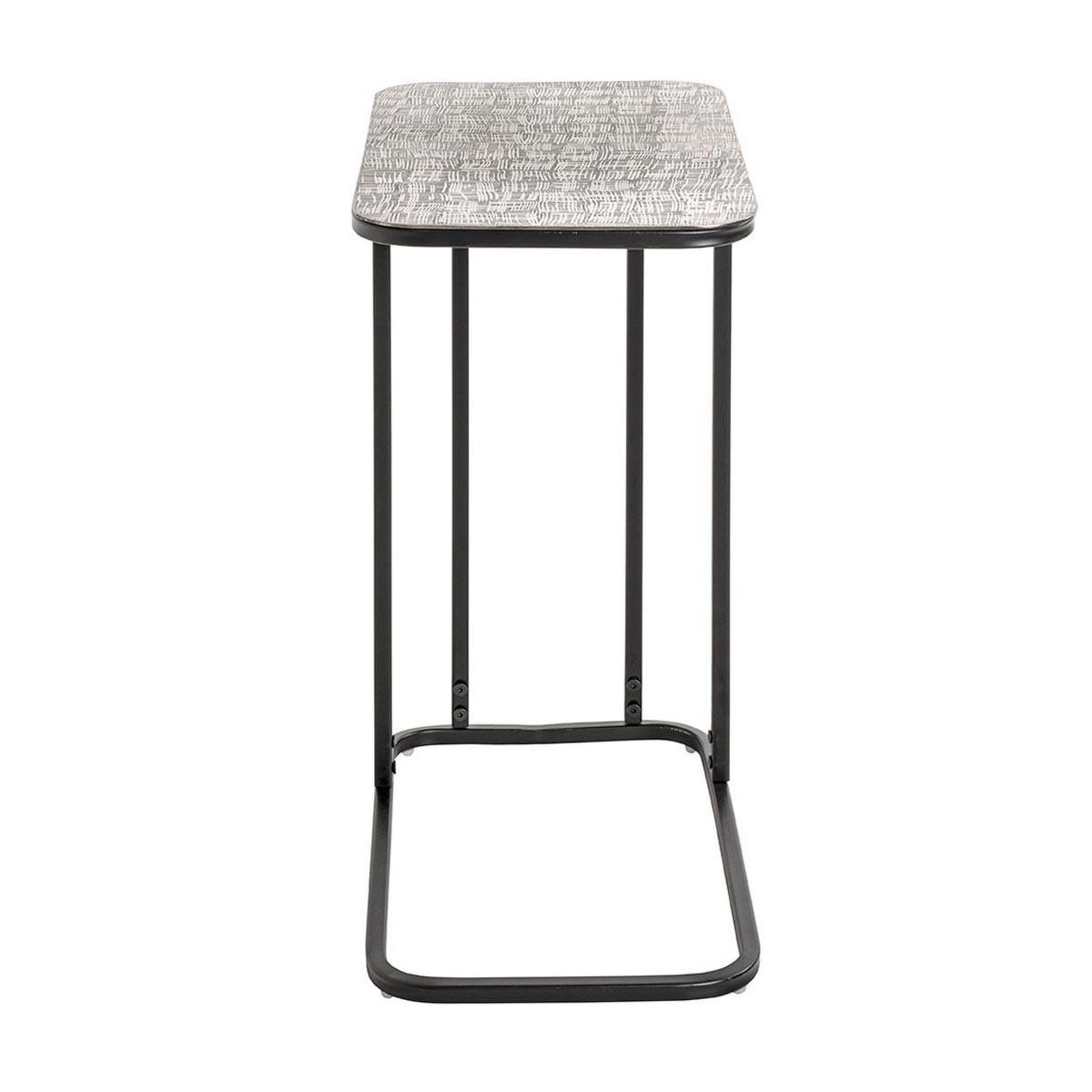 Voir la diapositive 3 : Paris Prix Table d'appoint design  galia  62cm argent & noir