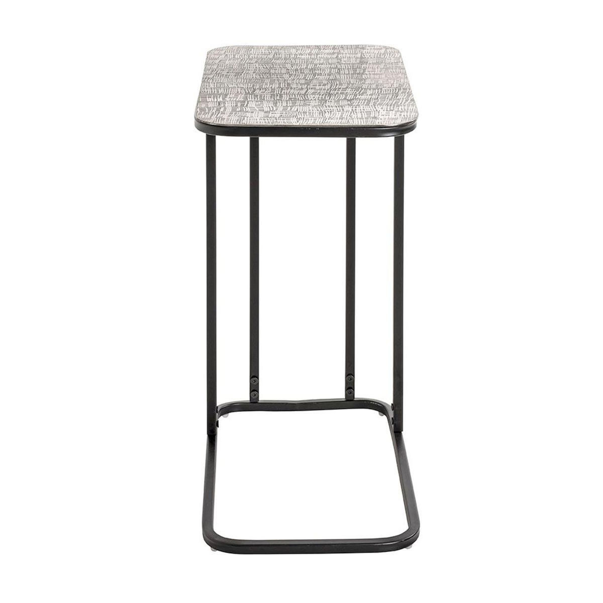 Paris Prix Table d'Appoint Design  Galia  62cm Argent & Noir