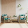 Voir la diapositive 1 : VIDAXL Chaises de jardin lot de 2 bois de pin impregne