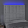 Voir la diapositive 3 : VIDAXL Tete de lit a LED Blanc 100x5x118/128 cm Similicuir