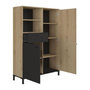 Voir la diapositive 5 : GAMI Rangement haut - TRUST - Chene / Noir - 2 portes - 1 tiroir - GAMI