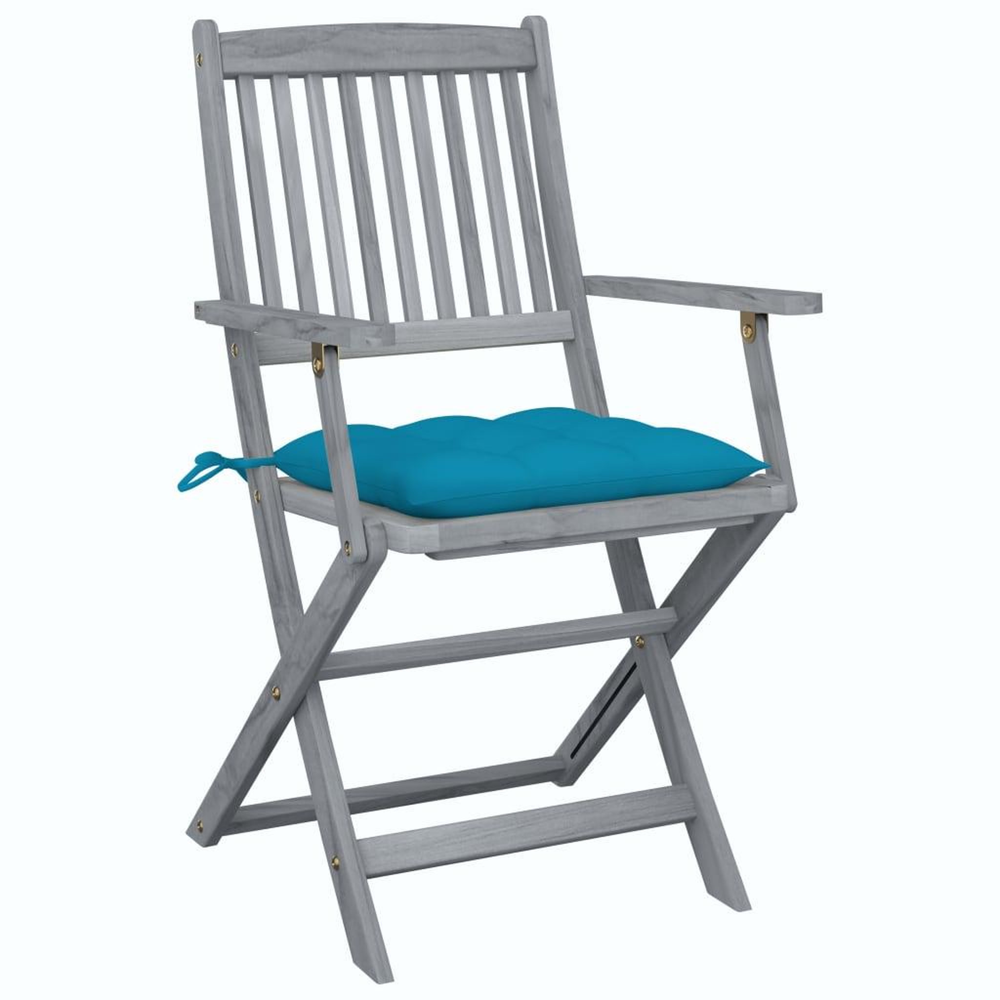 Voir la diapositive 3 : VIDAXL Chaises pliables d'exterieur lot de 6 et coussins Bois d'acacia