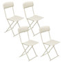 Voir la diapositive 1 : FIVE Lot de 4 chaises pliantes en simili cuir - Beige