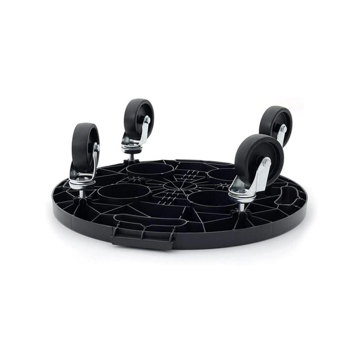 KZ GARDEN Support à roulettes rond diamètre 40 x 12,5 cm 4 roues Capacité max 275 kg Plantes Meubles ou matériel lourd KZ GARDEN