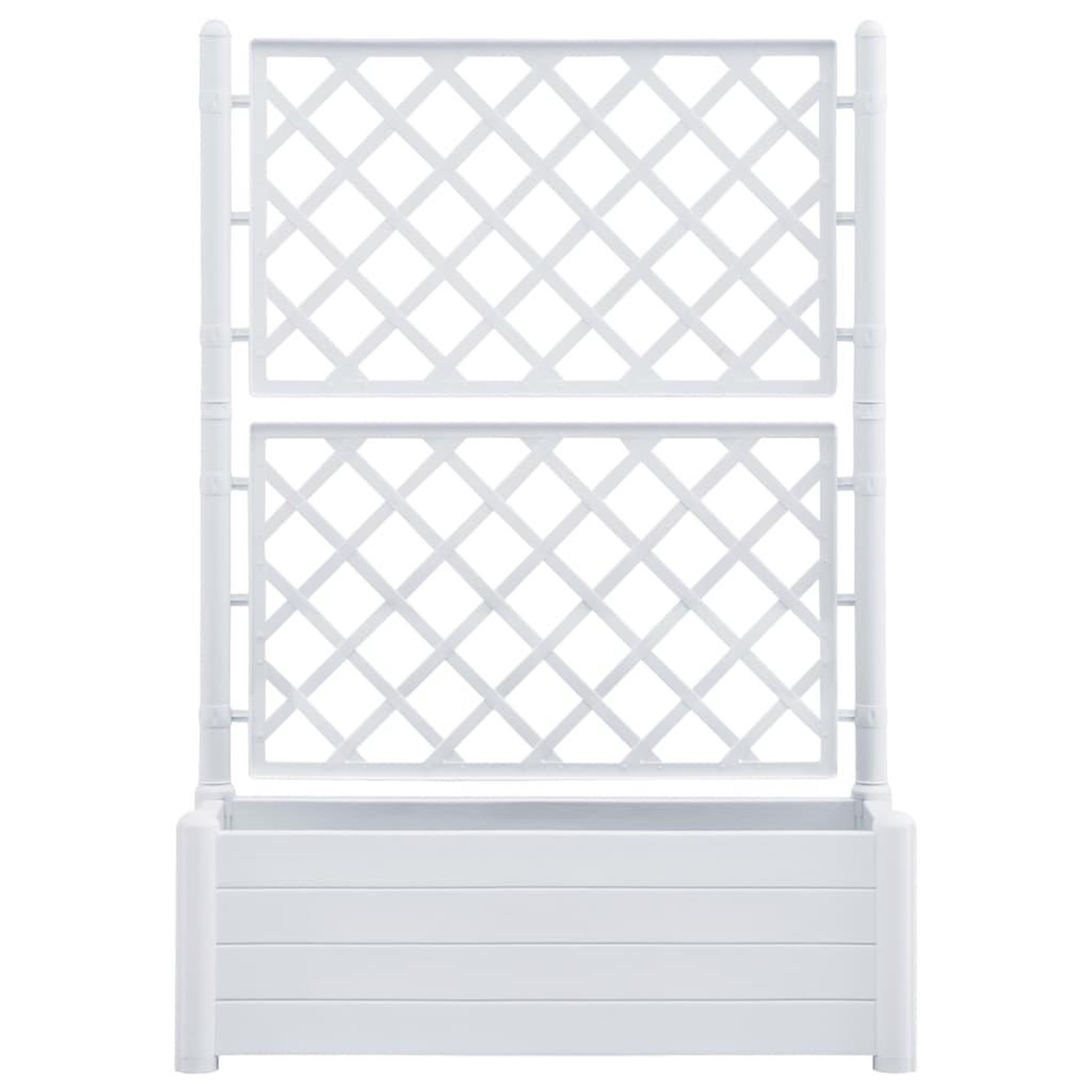 Voir la diapositive 3 : VIDAXL Jardiniere avec treillis 100x43x142 cm PP Blanc