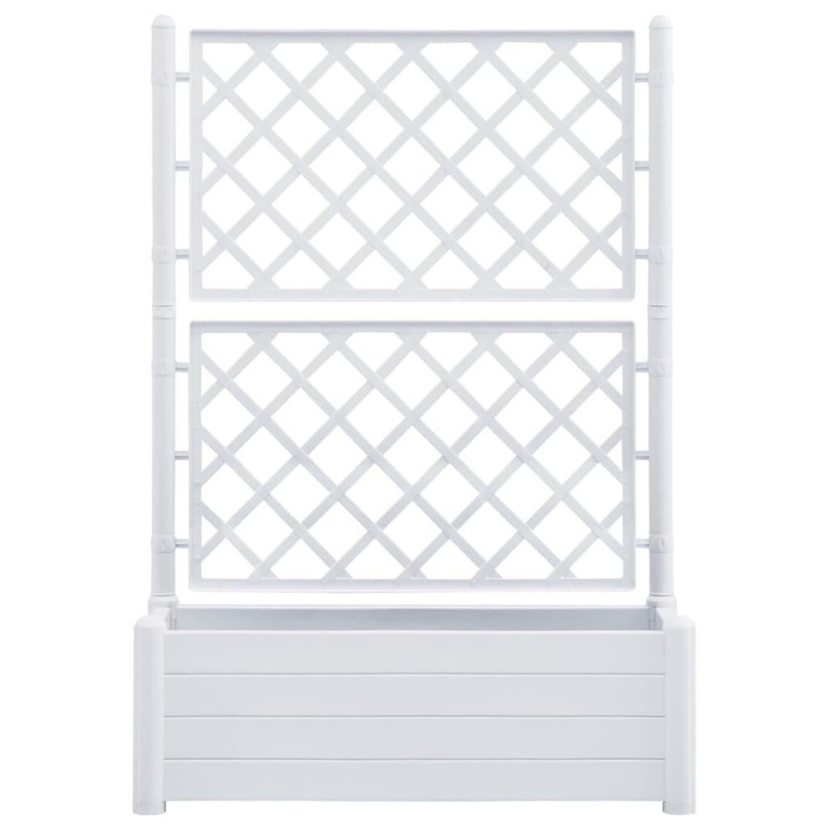 VIDAXL Jardiniere avec treillis 100x43x142 cm PP Blanc