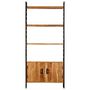 Voir la diapositive 2 : VIDAXL Bibliotheque a 4 niveaux 80x30x180 cm Bois d'acacia massif