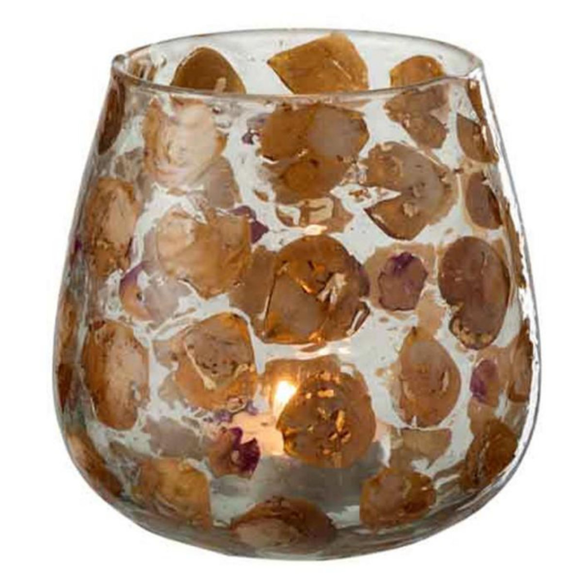 Paris Prix Photophore Design en Verre  Gerard  15cm Ambre