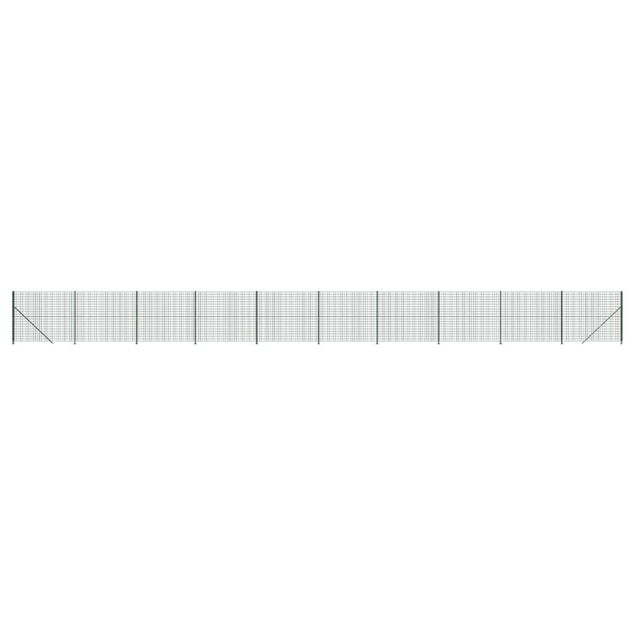 Voir la diapositive 2 : VIDAXL Cloture en treillis metallique avec bride vert 2x25 m