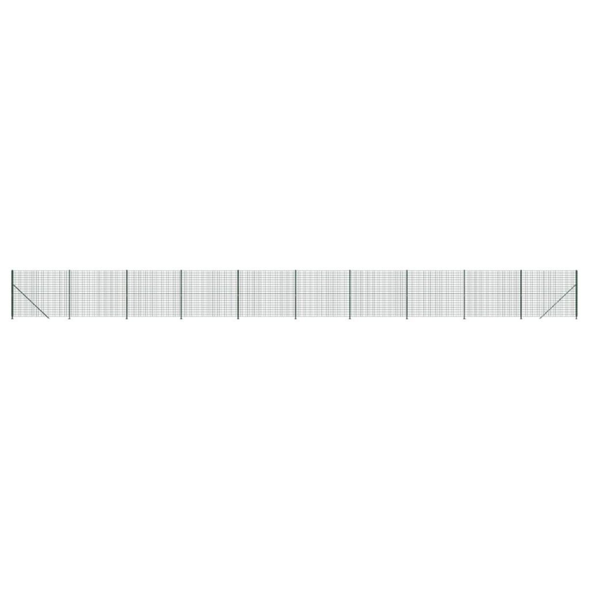 VIDAXL Cloture en treillis metallique avec bride vert 2x25 m