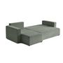Voir la diapositive 4 : BEST MOBILIER Topaze - canapé d'angle réversible - 4 places - convertible avec coffre - en tissu velours relief