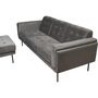 Voir la diapositive 4 : Habitat et Jardin Canapé d'angle reversible en velours  Noé  - 3 places - Gris