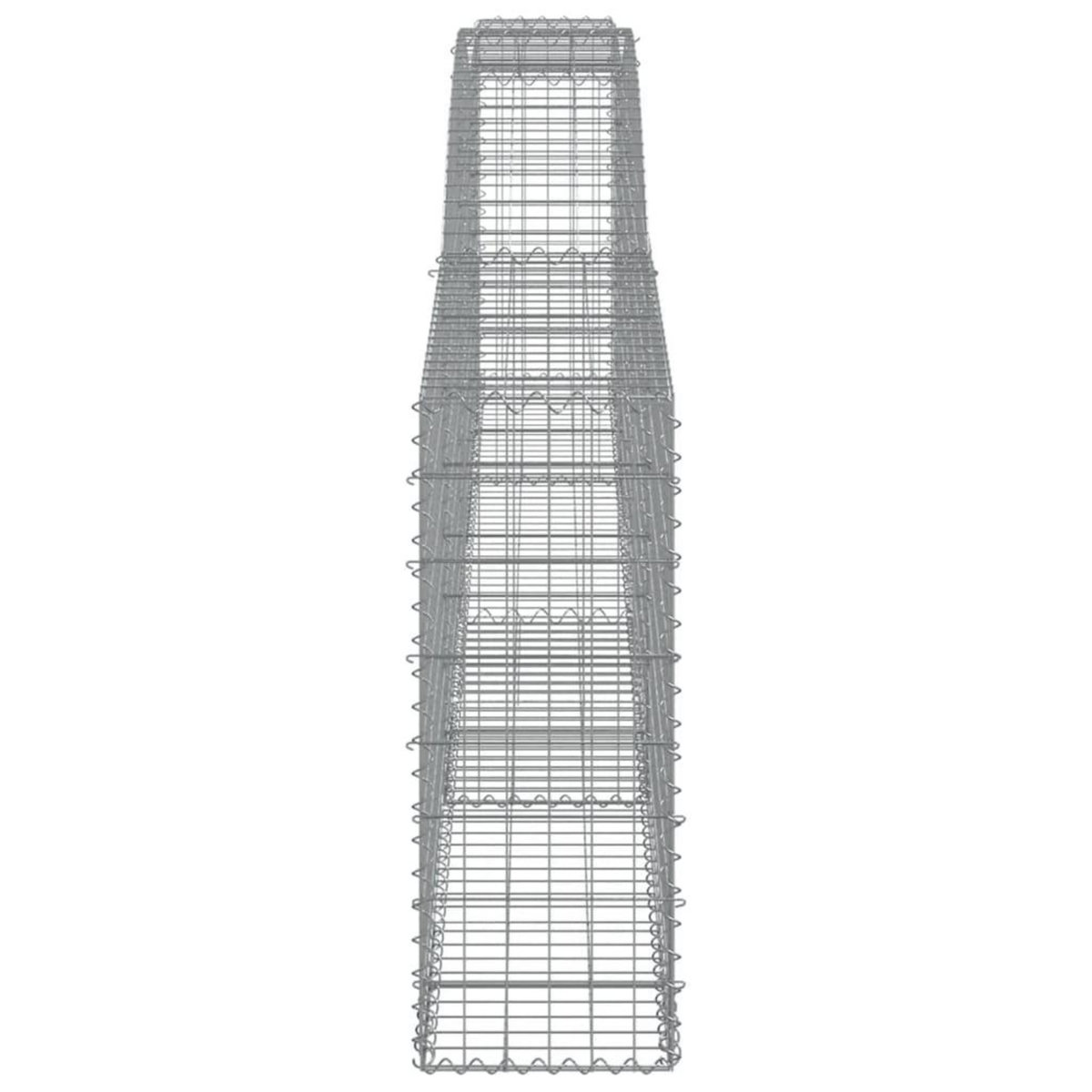 VIDAXL Paniers a gabions arques 25 pcs 400x30x80/100 cm Fer galvanise